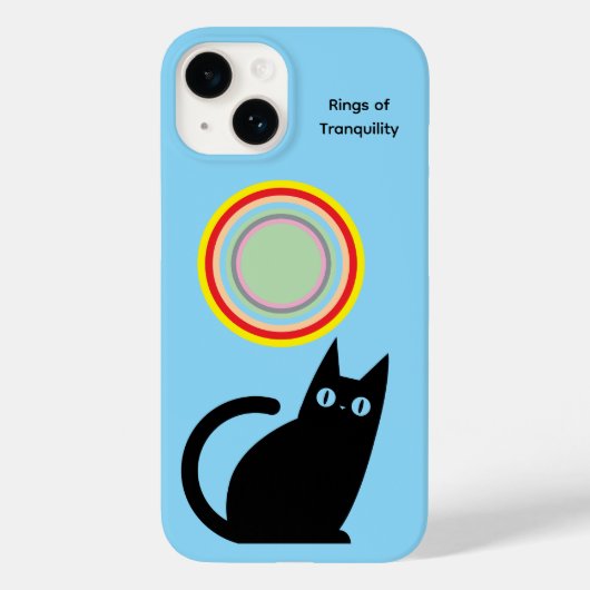 Étui iPhone bleu clair Anneaux de Tranquillité (Verso)