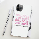 Coque iPhone Boss de fille rose moderne Meilleur cadeau de fill<br><div class="desc">Boss de fille rose moderne Meilleur cadeau de fille</div>