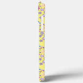 Étui iPhone Bouquet de Fleurs Jaune Monogramme (Verso / Gauche)
