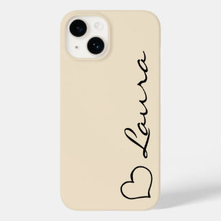Étui iPhone Cadeau Personnalisé avec Nom et Cœur