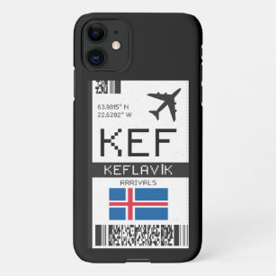 Coque iPhone Carte d'embarquement KEF Keflavik - Billets Island