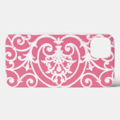 Étui iPhone Case-Mate à motif de volutes rose et b (Verso (horizontal))