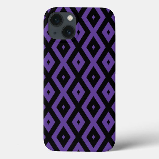 Étui iPhone Case-Mate à motif diamant violet et no (Verso)