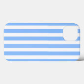 Étui iPhone Case-Mate à rayures de bonbons bleues  (Verso (horizontal))