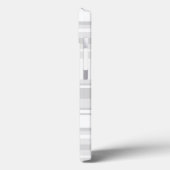 Étui iPhone Case-Mate à rayures gris clair Monogra (Verso / Gauche)