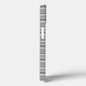Étui iPhone Case-Mate à rayures grises (Verso / Droite)