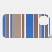 Étui iPhone Case-Mate à rayures marron et bleues (Verso (horizontal))