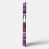 Étui iPhone Case-Mate à rayures mauve Monogram (Verso / Droite)