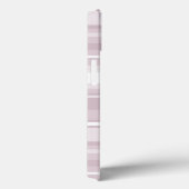 Étui iPhone Case-Mate à rayures rose quartz Monogr (Verso / Droite)