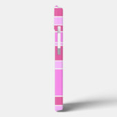 Étui iPhone Case-Mate à rayures roses (Verso / Gauche)