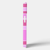 Étui iPhone Case-Mate à rayures roses (Verso / Droite)