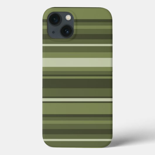 Étui iPhone Case-Mate à rayures vert olive (Verso)