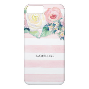 Etui iPhone Case-Mate Aquarelle MODERNE Chic Large Stripes avec Rose