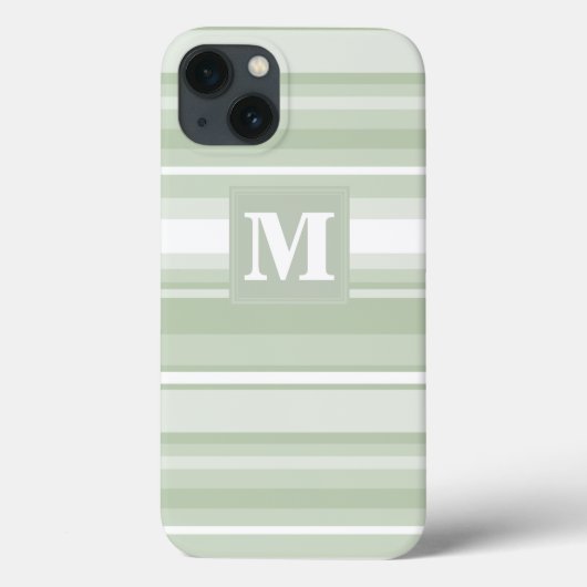 Étui iPhone Case-Mate avec des rayures vert pâle e (Verso)
