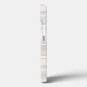 Étui iPhone Case-Mate avec rayures beige et monogr (Verso / Gauche)