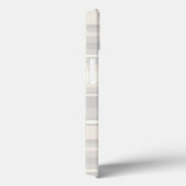 Étui iPhone Case-Mate avec rayures beige et monogr (Verso / Droite)