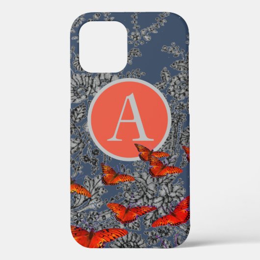 ÉTUI IPHONE CASE MATE BRODERIE ANCIENNE INITIALE P (Verso)
