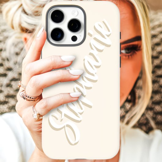 Étui iPhone Case-Mate écriture minimale ivoire mod