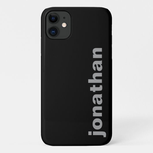 Étui iPhone Case-Mate Monogramme Moderne Noir (Dos)