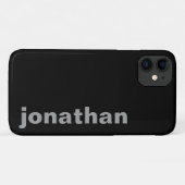 Étui iPhone Case-Mate Monogramme Moderne Noir (Dos (Horizontal))