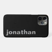 Étui iPhone Case-Mate Monogramme Moderne Noir (Dos (Horizontal))