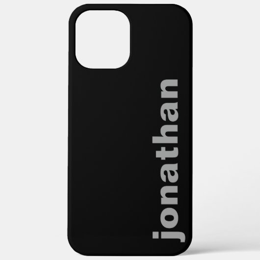 Étui iPhone Case-Mate Monogramme Moderne Noir (Verso)