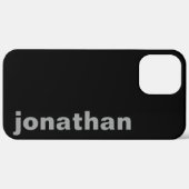 Étui iPhone Case-Mate Monogramme Moderne Noir (Verso / Droite)