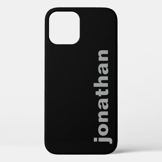 Étui iPhone Case-Mate Monogramme Moderne Noir (Verso)