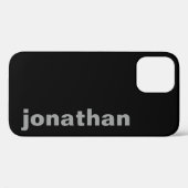 Étui iPhone Case-Mate Monogramme Moderne Noir (Verso (horizontal))