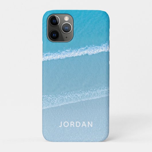 Étui iPhone Case-Mate Monogrammé Vagues d'Océan Bl (Dos)