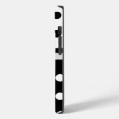 Étui iPhone Case-Mate pois noirs et blancs (Verso / Gauche)