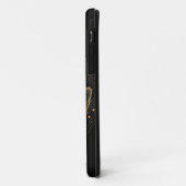 Étui iPhone Case-Mate Poissons zodiaque noir et or (Dos/Gauche)