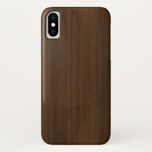 Etui iPhone Case-Mate Regard du bois en bambou de grain de brun foncé de