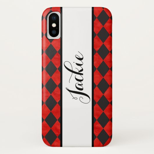 Étui iPhone Case-Mate rouge et noir (Dos)