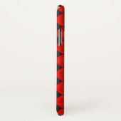 Étui iPhone Case-Mate rouge et noir (Dos/Droite)