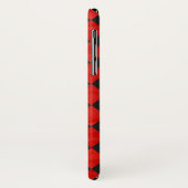 Étui iPhone Case-Mate rouge et noir (Dos/Gauche)