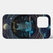Étui iPhone Case-Mate Taureau zodiaque noir et or (Verso (horizontal))