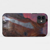 étui iphone cheval au coucher du soleil (Dos (Horizontal))