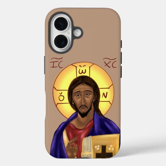 Étui iPhone Christ Icône - plusieurs tailles (Verso)