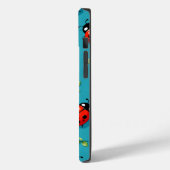 Étui iPhone ciel bleu motif chanceux coccinelles r (Verso / Gauche)