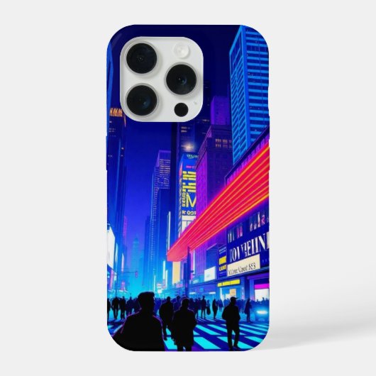 Étui iPhone Cityscape Néo-Rétro Pop Art (Verso)