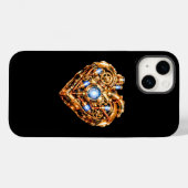 Étui iPhone Cœur Mécanique Steampunk Intriqué (Verso (horizontal))