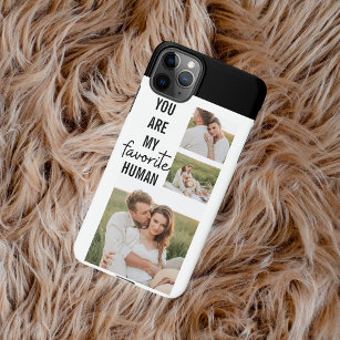 Coque iPhone Collage moderne Couple Photo & Romantic Love Citat