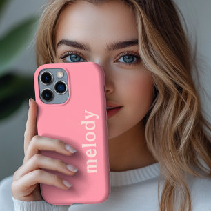 Étui iPhone couleur rose moderne
