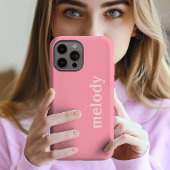 Étui iPhone couleur rose moderne