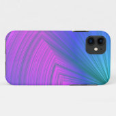Étui iPhone Courbe Sumo Violet et Bleu Poudre (Dos (Horizontal))