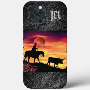Étui iPhone Cowboy et bouvillon de Longhorn Case-M
