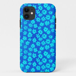 Étui iPhone de style Batik - Nuances de bleu