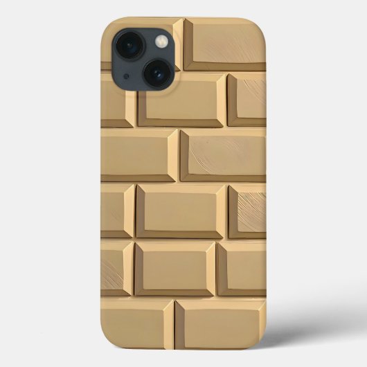 Étui iPhone design brique kaki Style robuste (Verso)