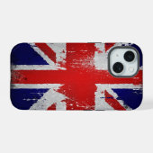 Étui iPhone design drapeau britannique, Vintage (Verso Horizontal)